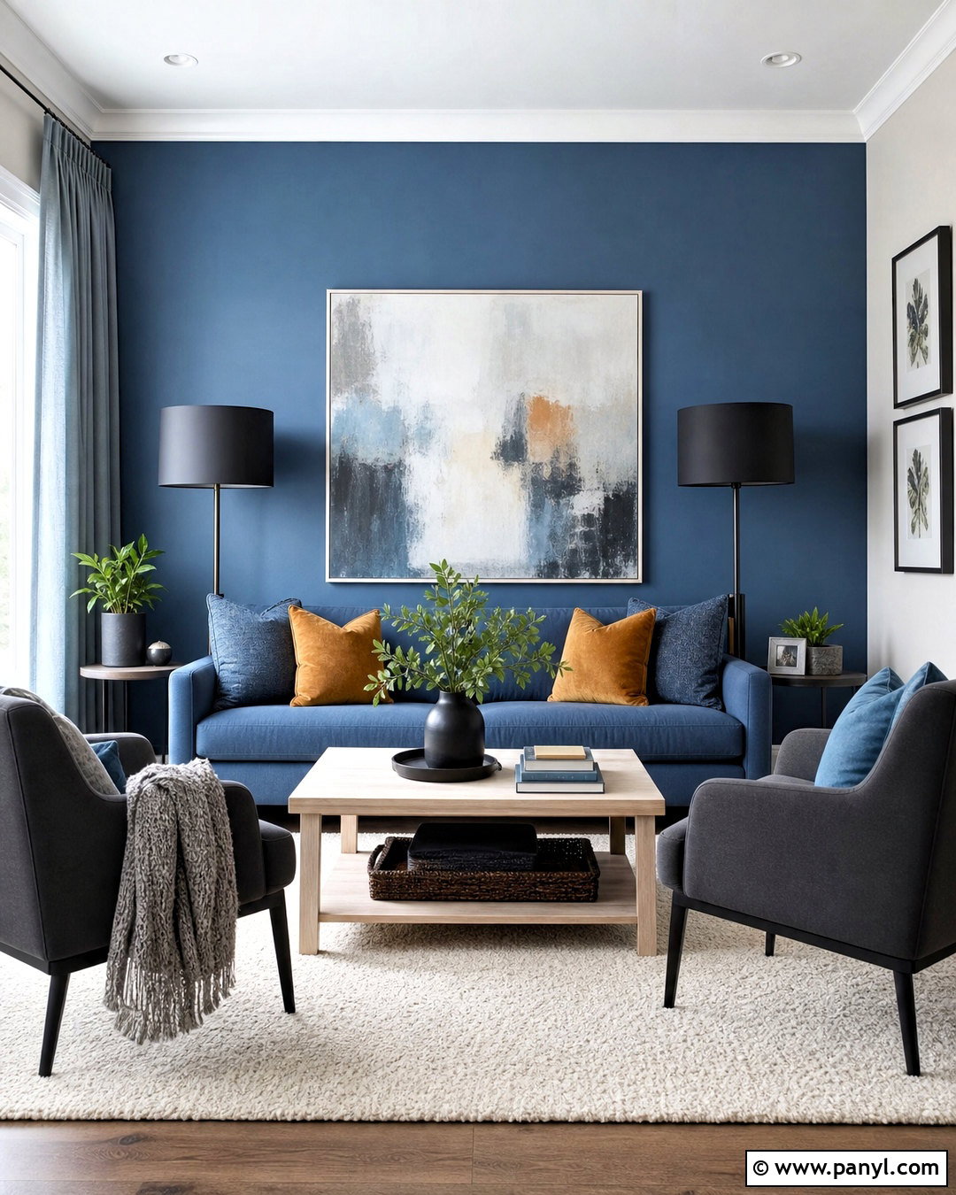 Dusty Blue And Soft Gray Living Room Walls - 20 wall colour combinations living rooms
