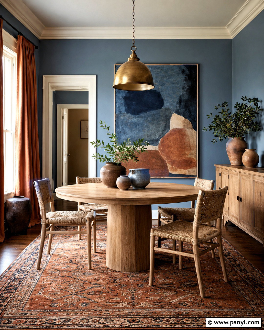 Dusty Blue And Terracotta Dining Room - 20 dusty blue paint color ideas