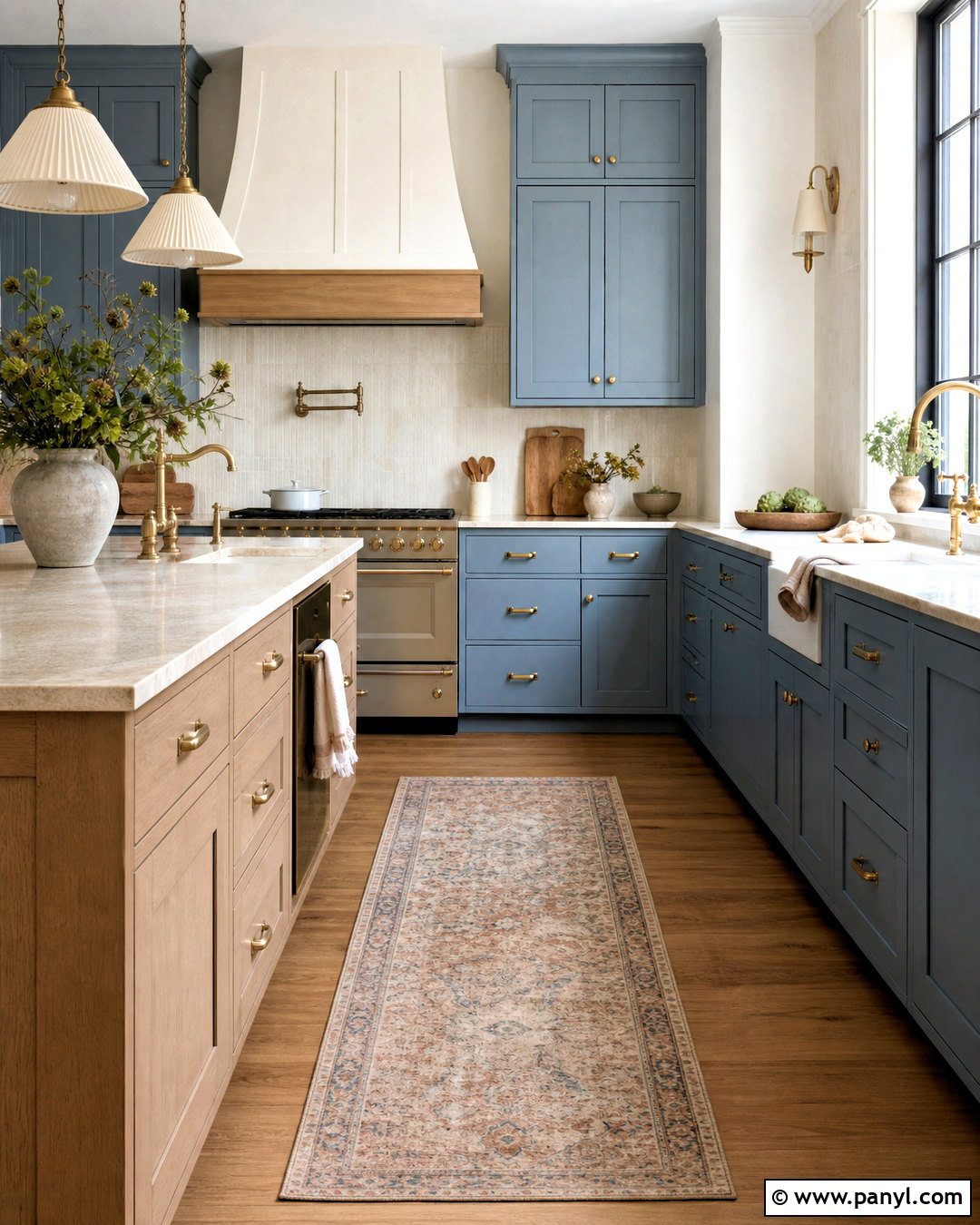 Dusty Blue And Warm Beige Kitchen Palette - 20 kitchen color palette ideas