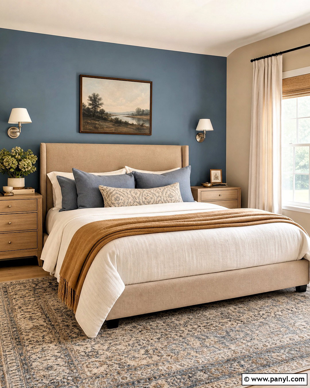 Dusty Blue And Warm Beige Walls - 20 best colour combinations for walls