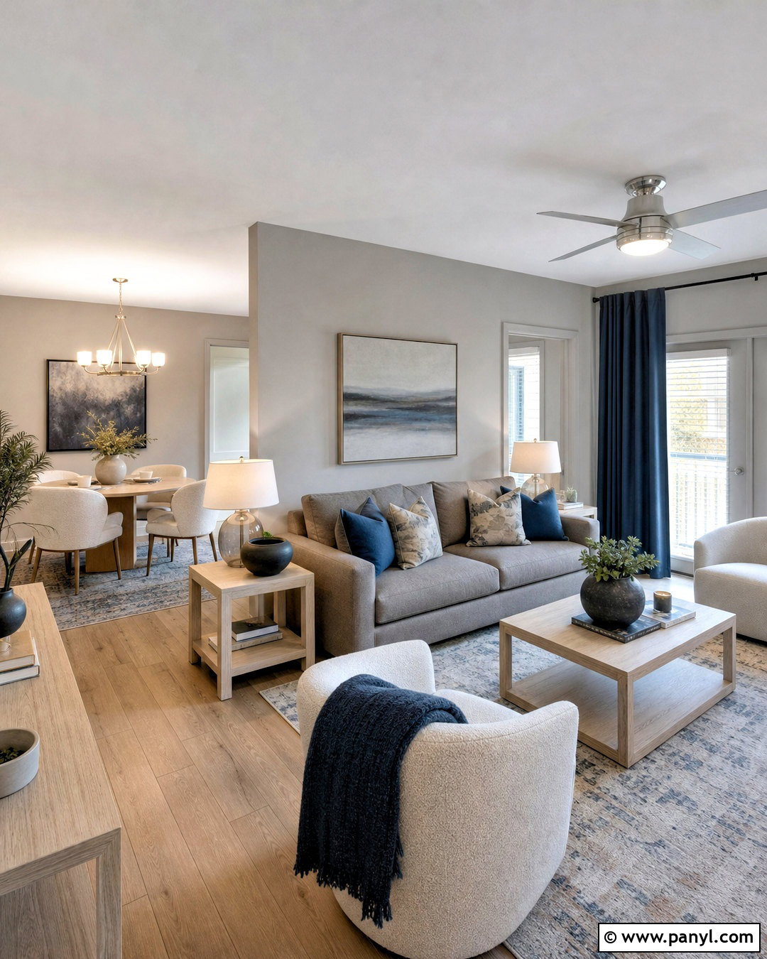Dusty Blue And Warm Gray Apartment Color Scheme - 20 apartment color schemes