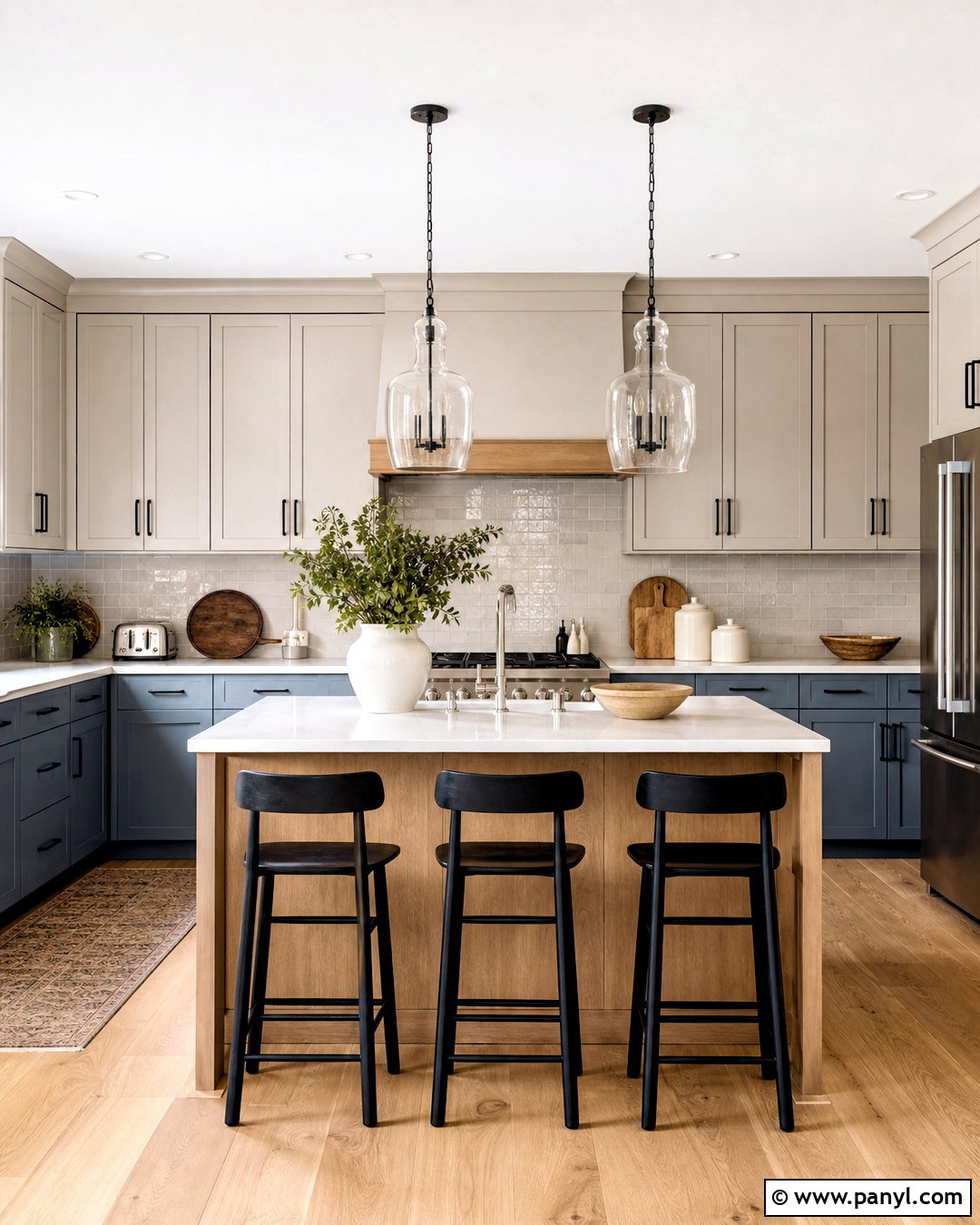 Dusty Blue And Warm Gray Kitchen Color Combination - 20 color combinations home ideas