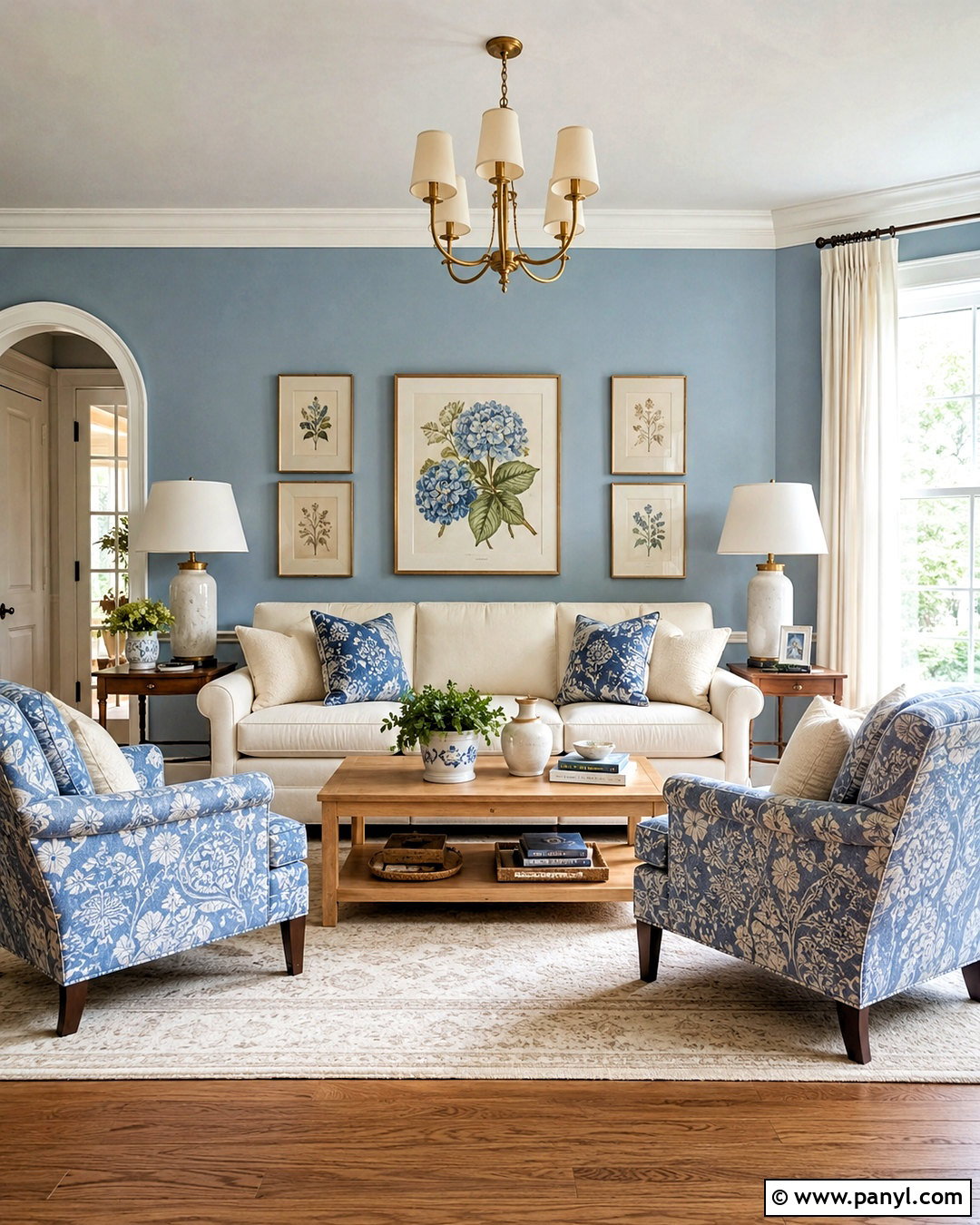 Dusty Blue And Warm White Living Room - 20 dusty blue living room ideas