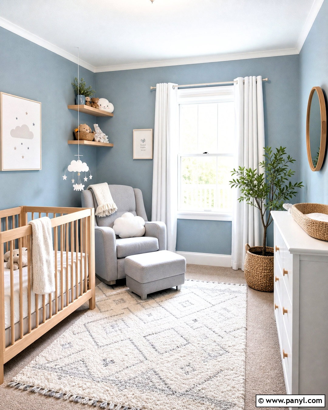 Dusty Blue Baby Room - 20 baby room paint ideas