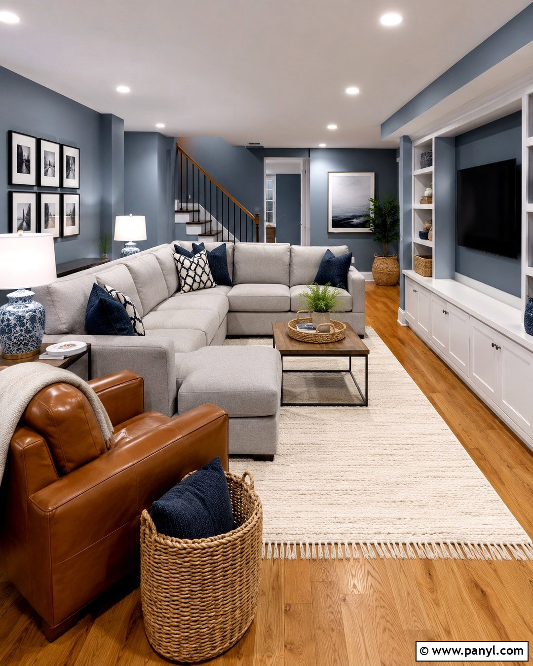 Dusty Blue Basement Wall Color - 20 Wall Color For Basement Ideas