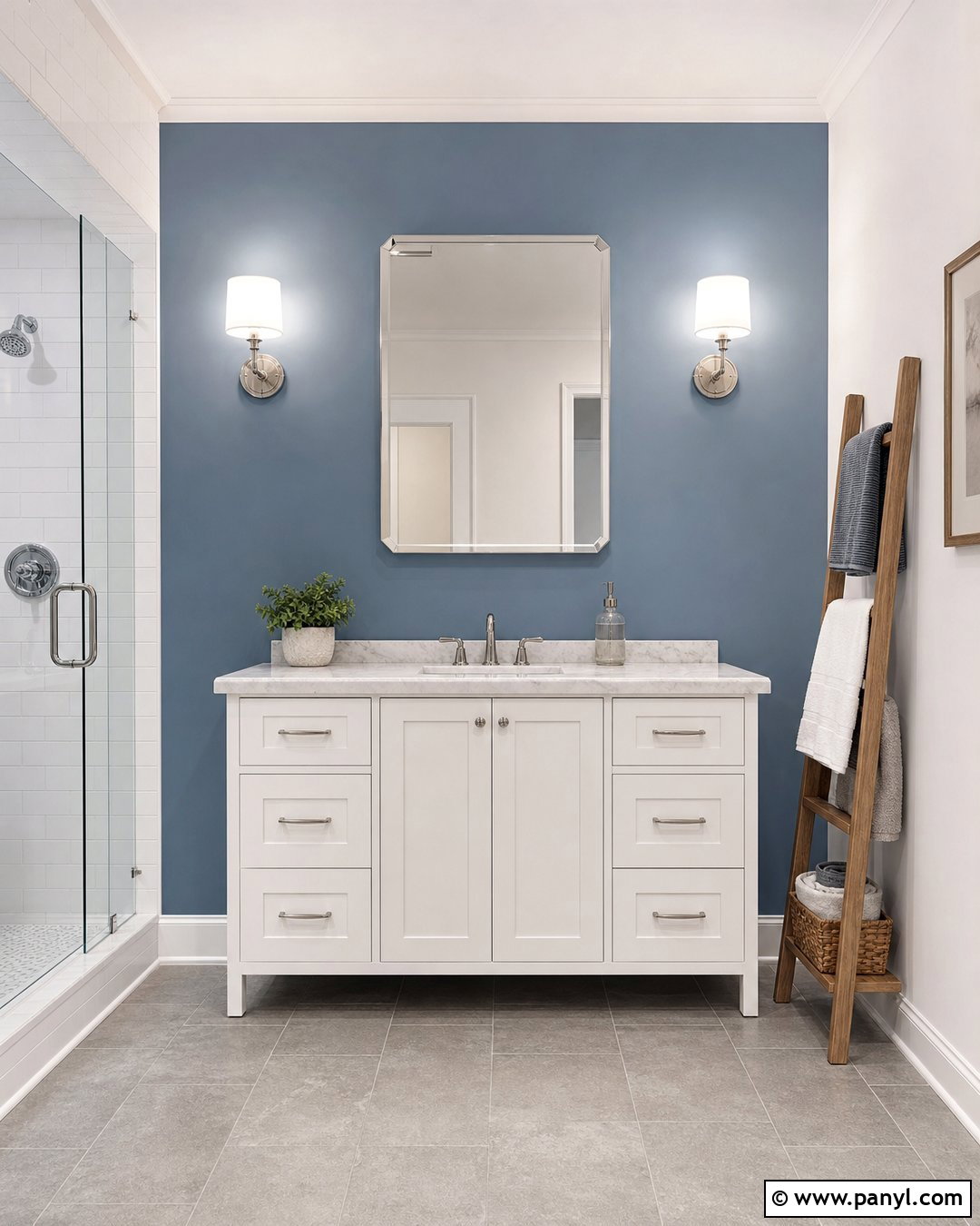 Dusty Blue Bathroom Accent Wall - 30 Accent Wall Bathroom Painted Ideas