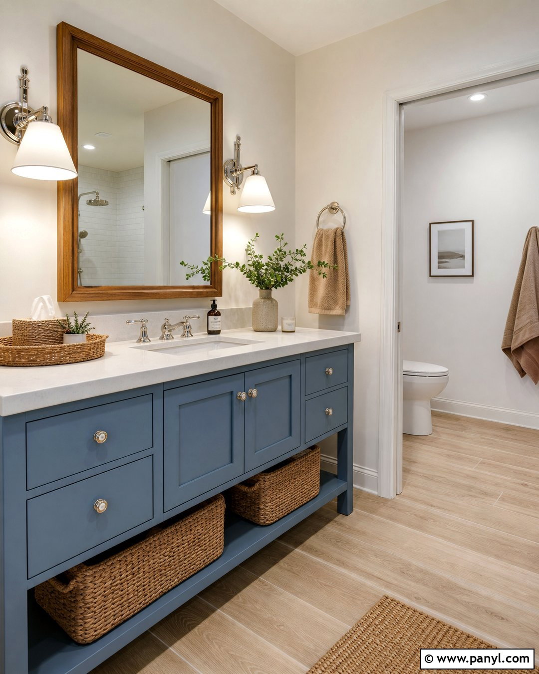 Dusty Blue Bathroom Vanity - 35 painted bathroom vanity colors