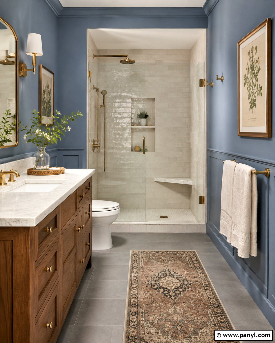 Dusty Blue Bathroom Walls - 20 paint colors for bathroom walls