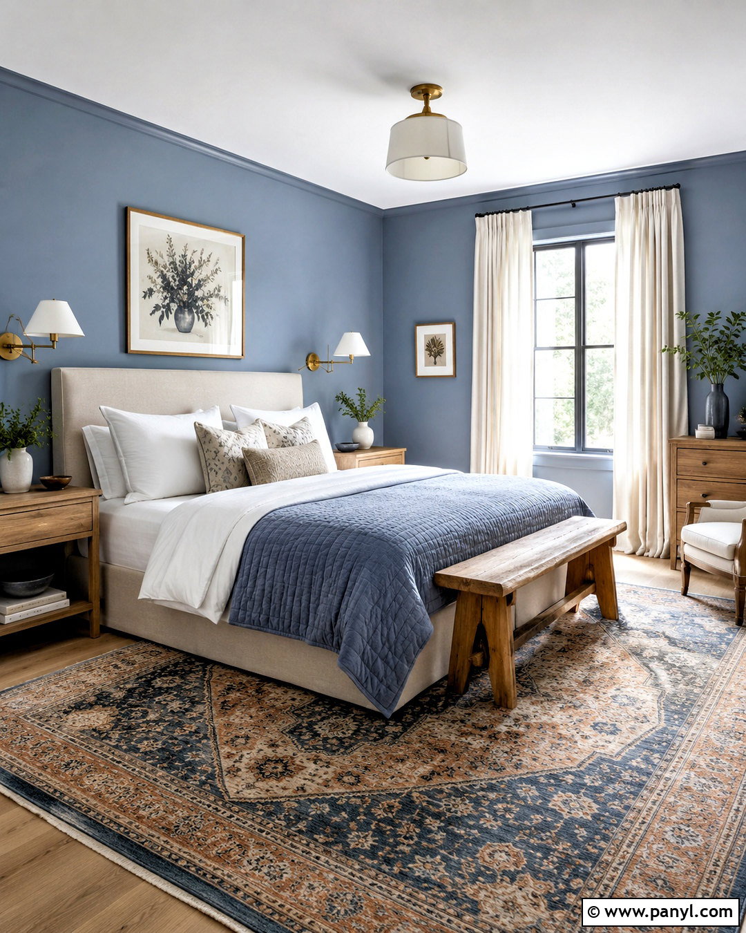 Dusty Blue Bedroom - 40 blue wall paint ideas