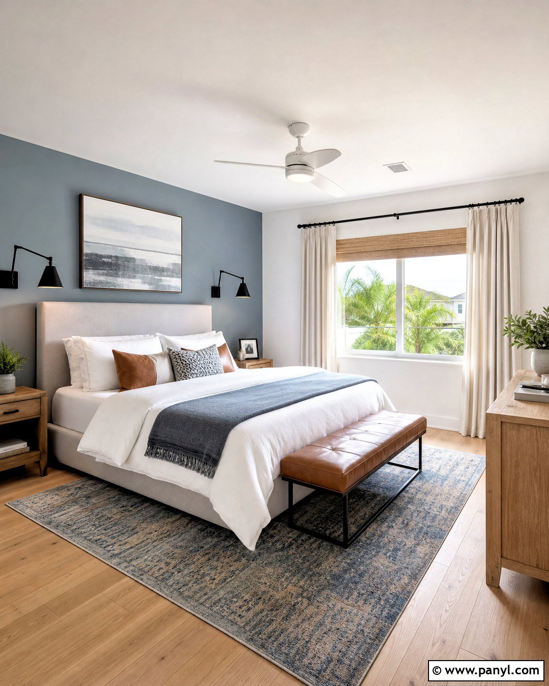 Dusty Blue Bedroom Accent Wall - 20 accent wall paint ideas