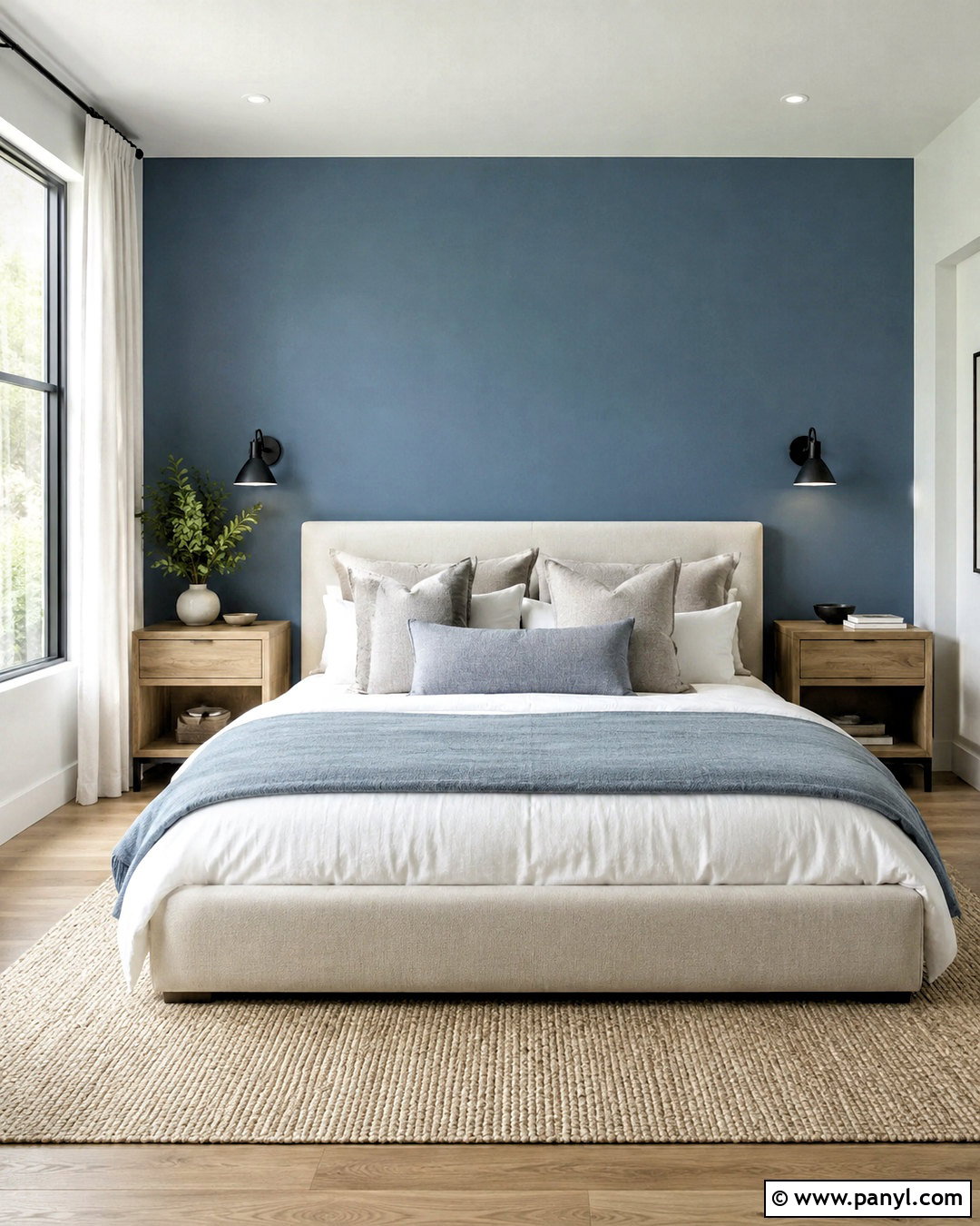 Dusty Blue Bedroom Accent Wall - 20 cool tone accent wall ideas