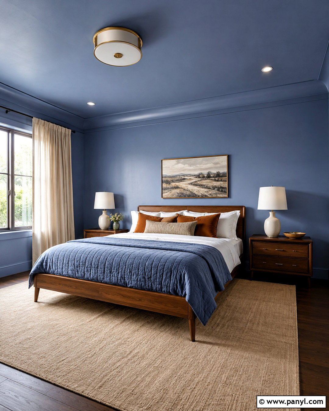 Dusty Blue Bedroom Ceiling And Walls - 20 ceiling painted same color as walls