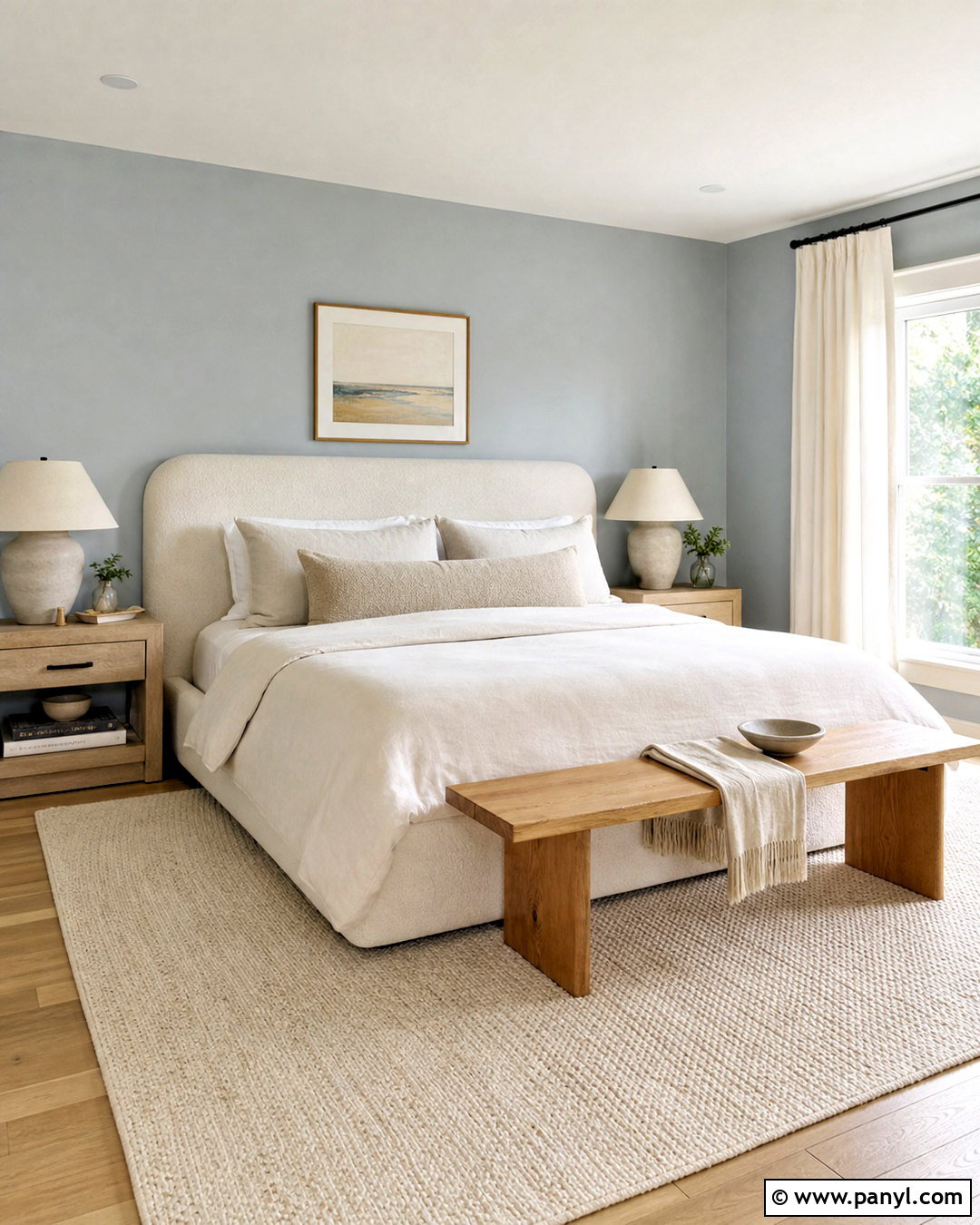 Dusty Blue Bedroom With Cream Accents - 20 dusty blue bedroom ideas