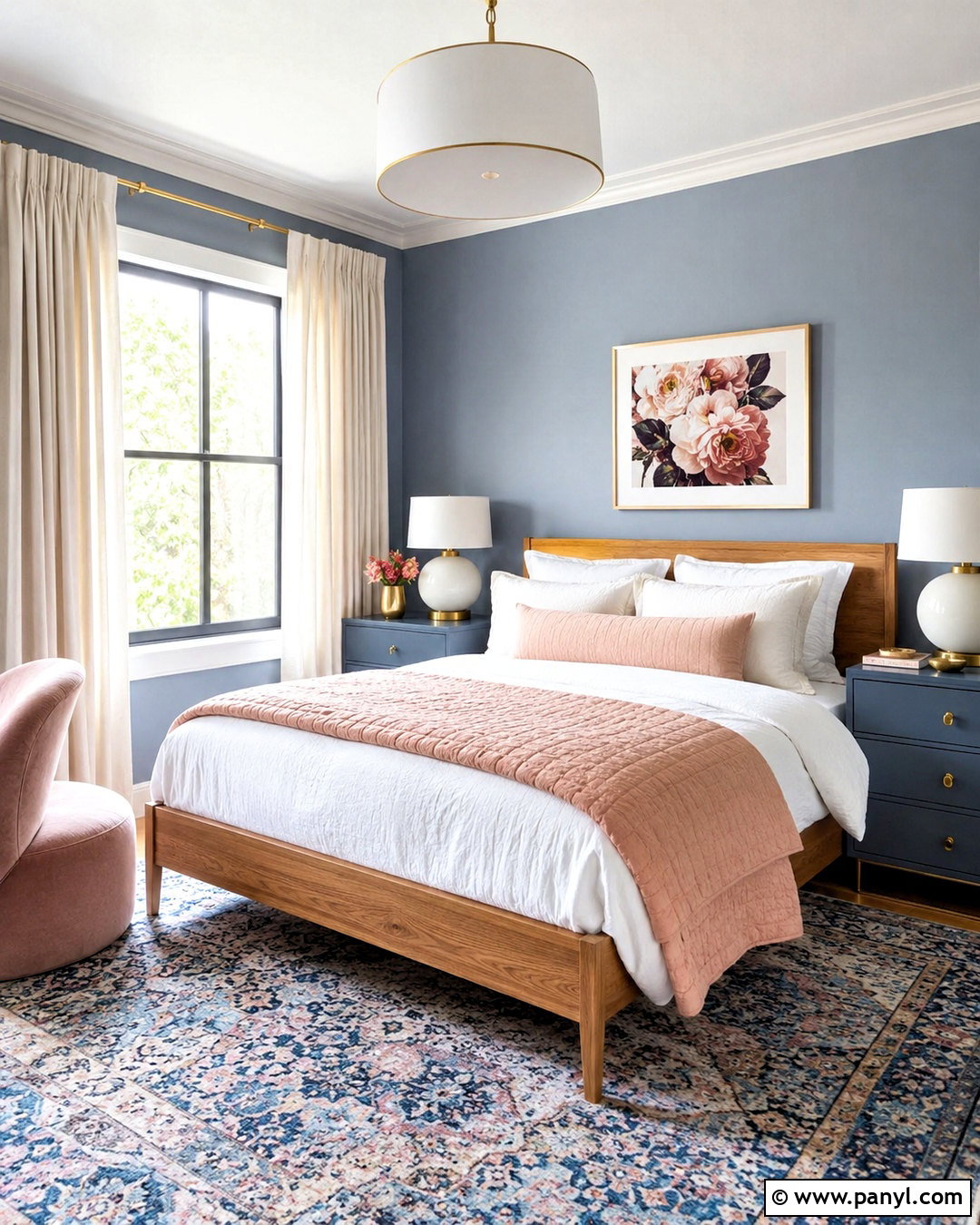 Dusty Blue Bedroom With Light Oak - 20 blue rooms bedroom ideas