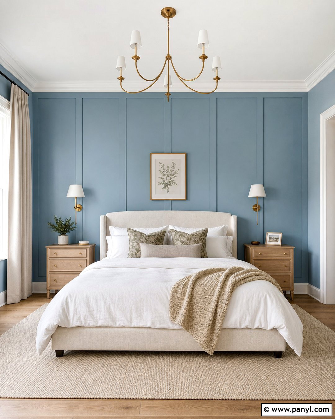 Dusty Blue Board And Batten Wall - 30 dusty blue wall color ideas