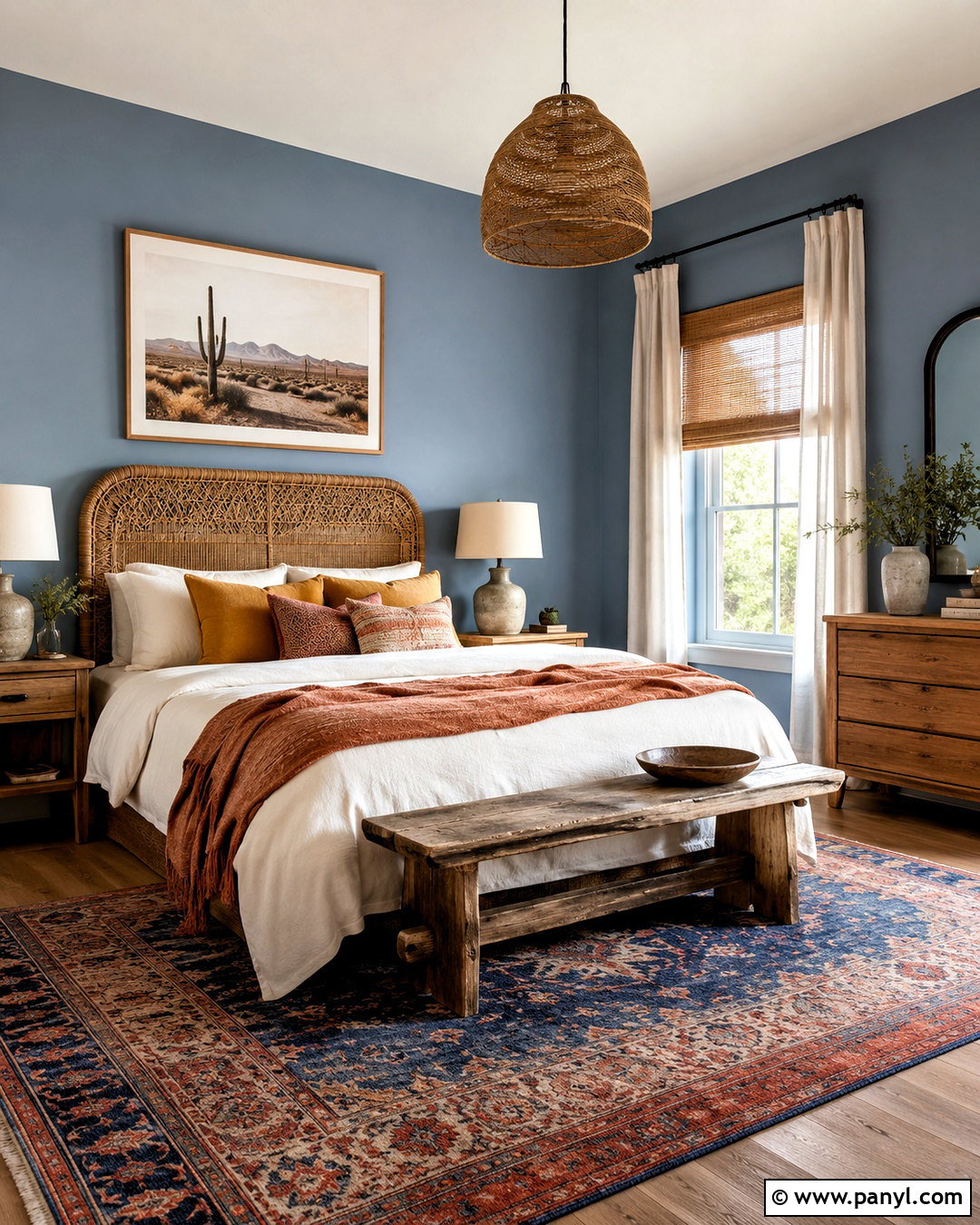 Dusty Blue Boho Bedroom Paint Color - 20 boho bedroom paint colors