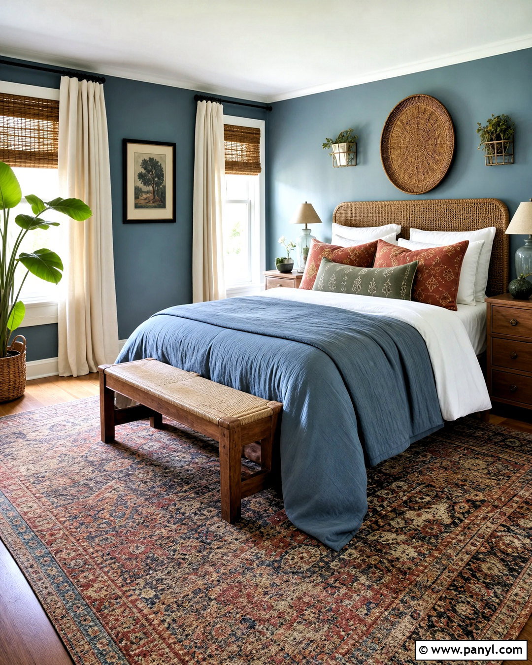 Dusty Blue Boho Bedroom - 20 dusty blue bedroom ideas