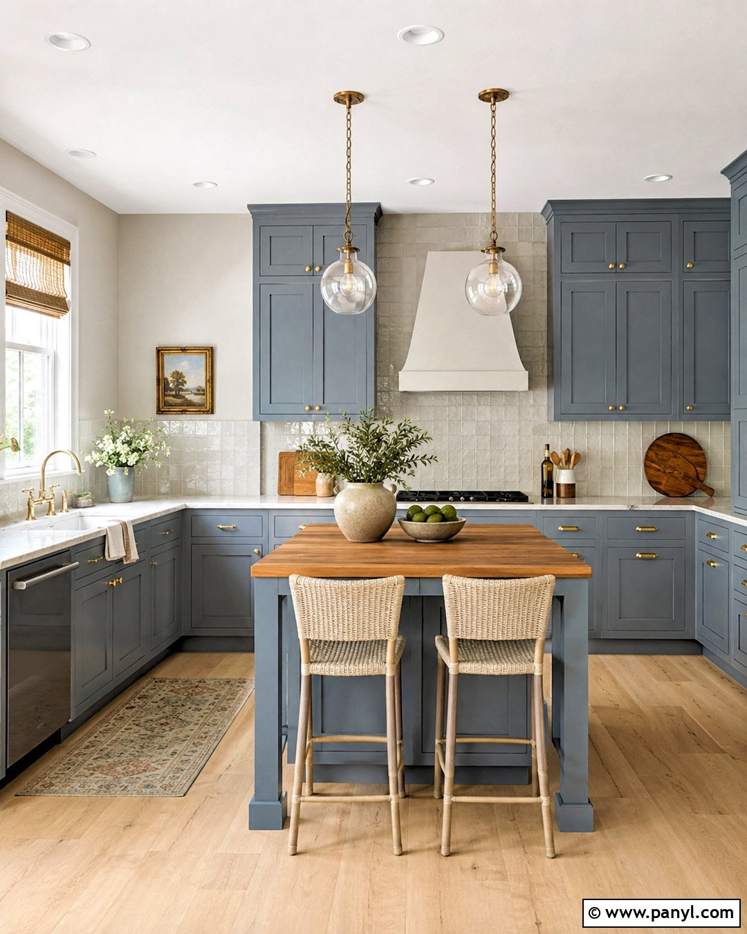 Dusty Blue Cabinets With Agreeable Gray Walls - 20 cabinet color with agreeable gray walls