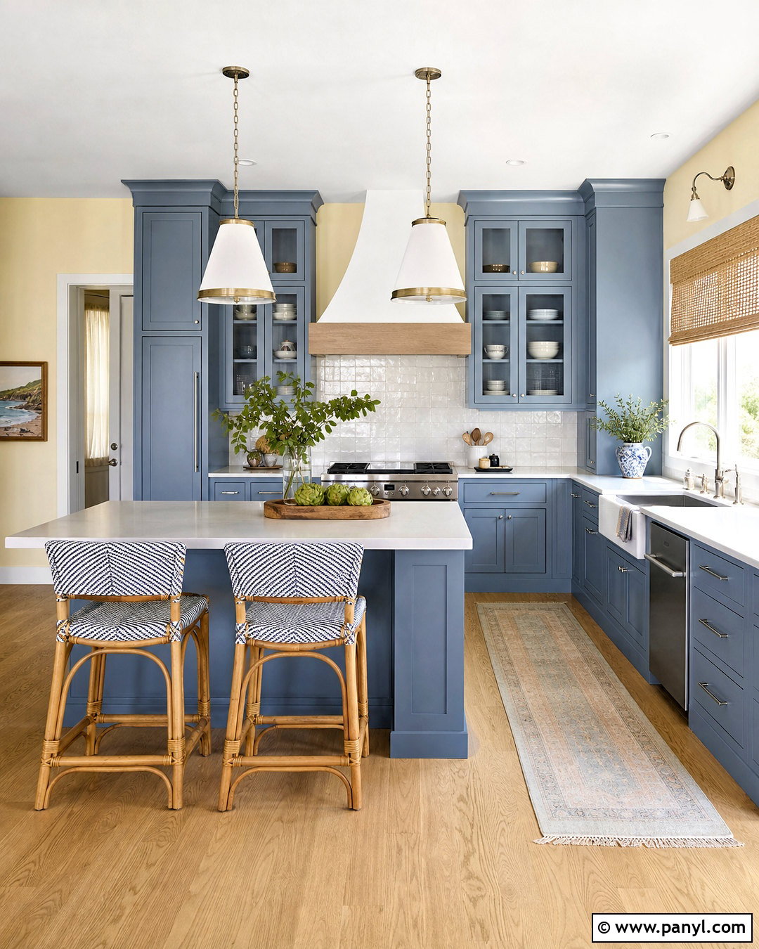 Dusty Blue Cabinets With Yellow Walls - 20 what color cabinets go with yellow walls