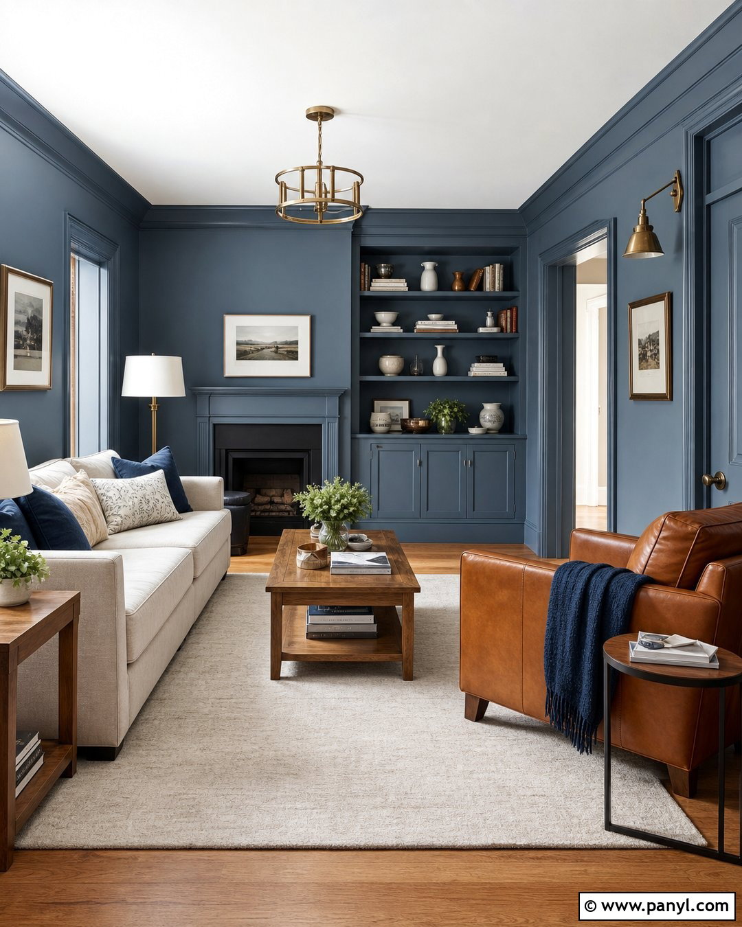 Dusty Blue Color Drenched Room - 30 Dusty Blue Walls