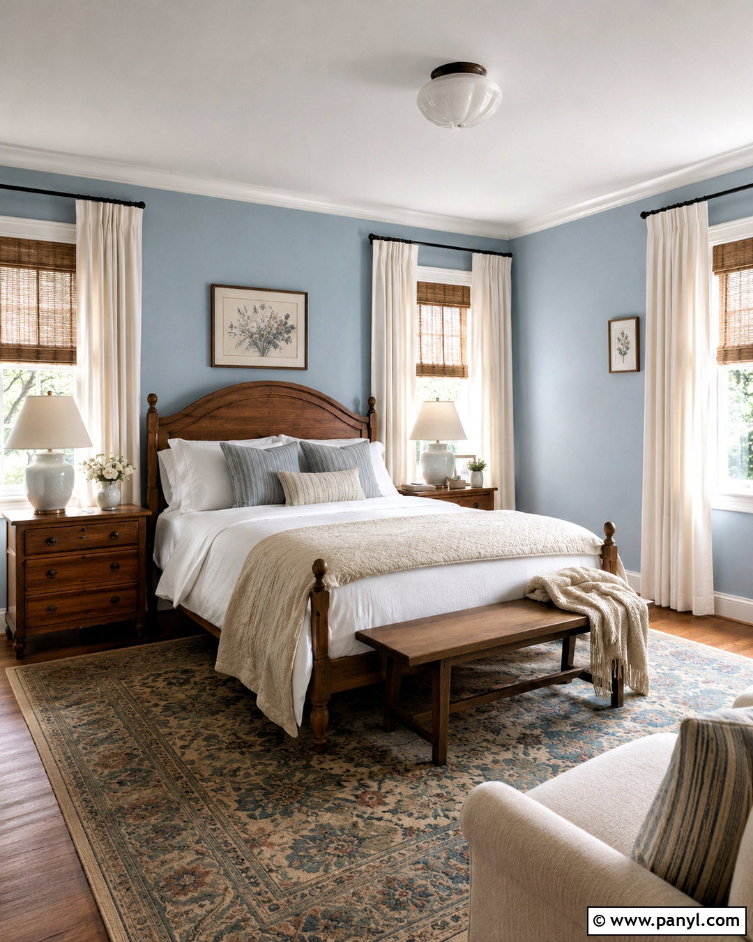 Dusty Blue Cottage Bedroom - 20 modern cottage interior ideas