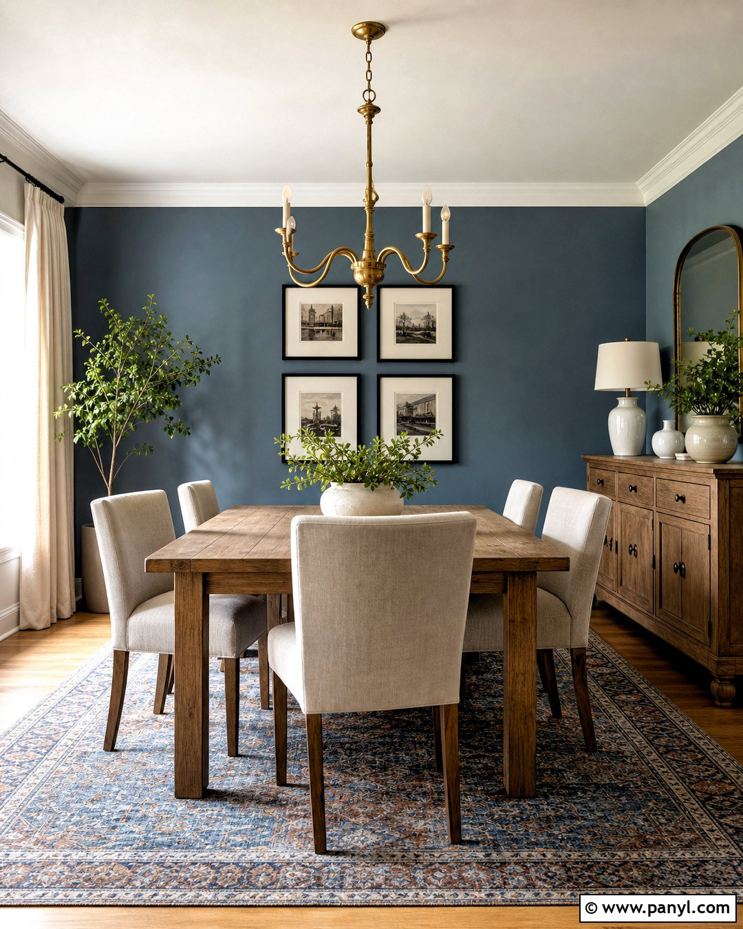 Dusty Blue Dining Room Accent Wall - 20 accent wall light color ideas