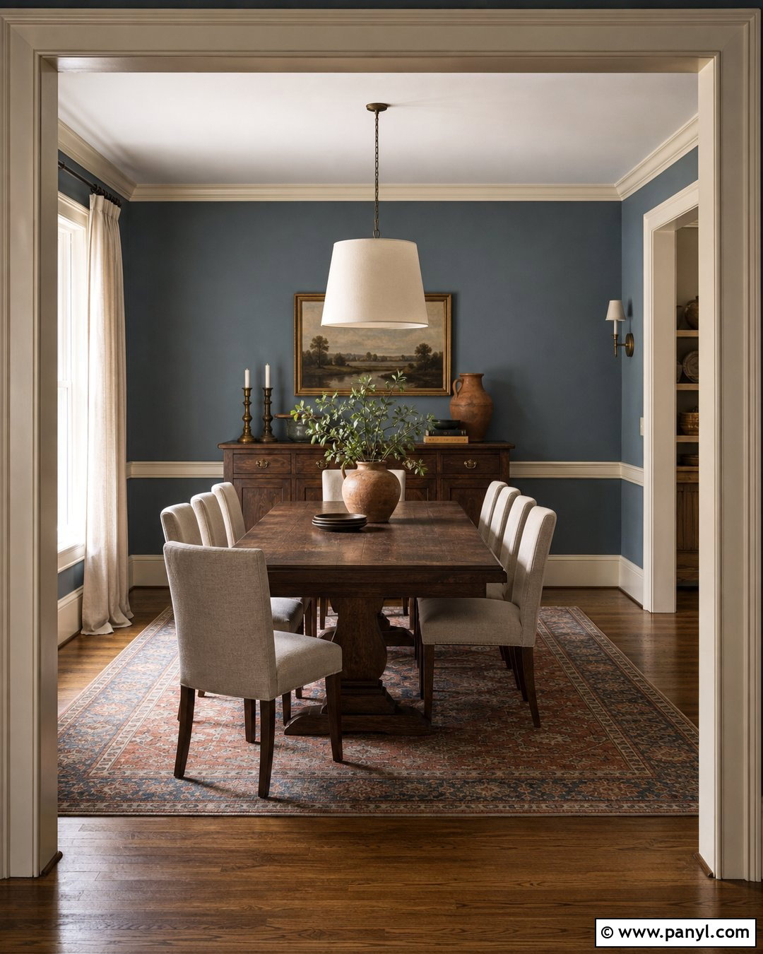 Dusty Blue Dining Room Walls - 35 Blue Painted Walls