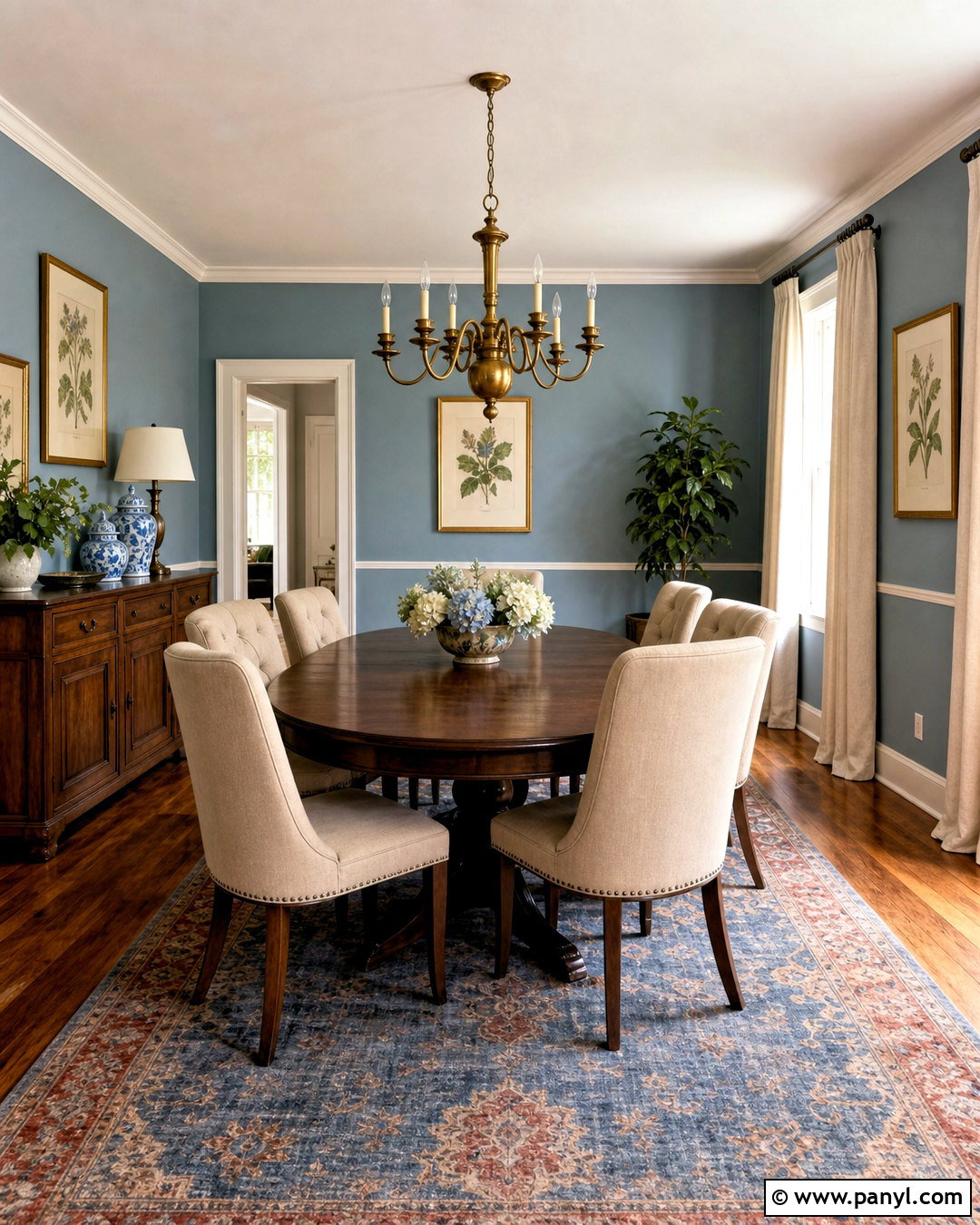 Dusty Blue Dining Room - 20 blue room paint ideas