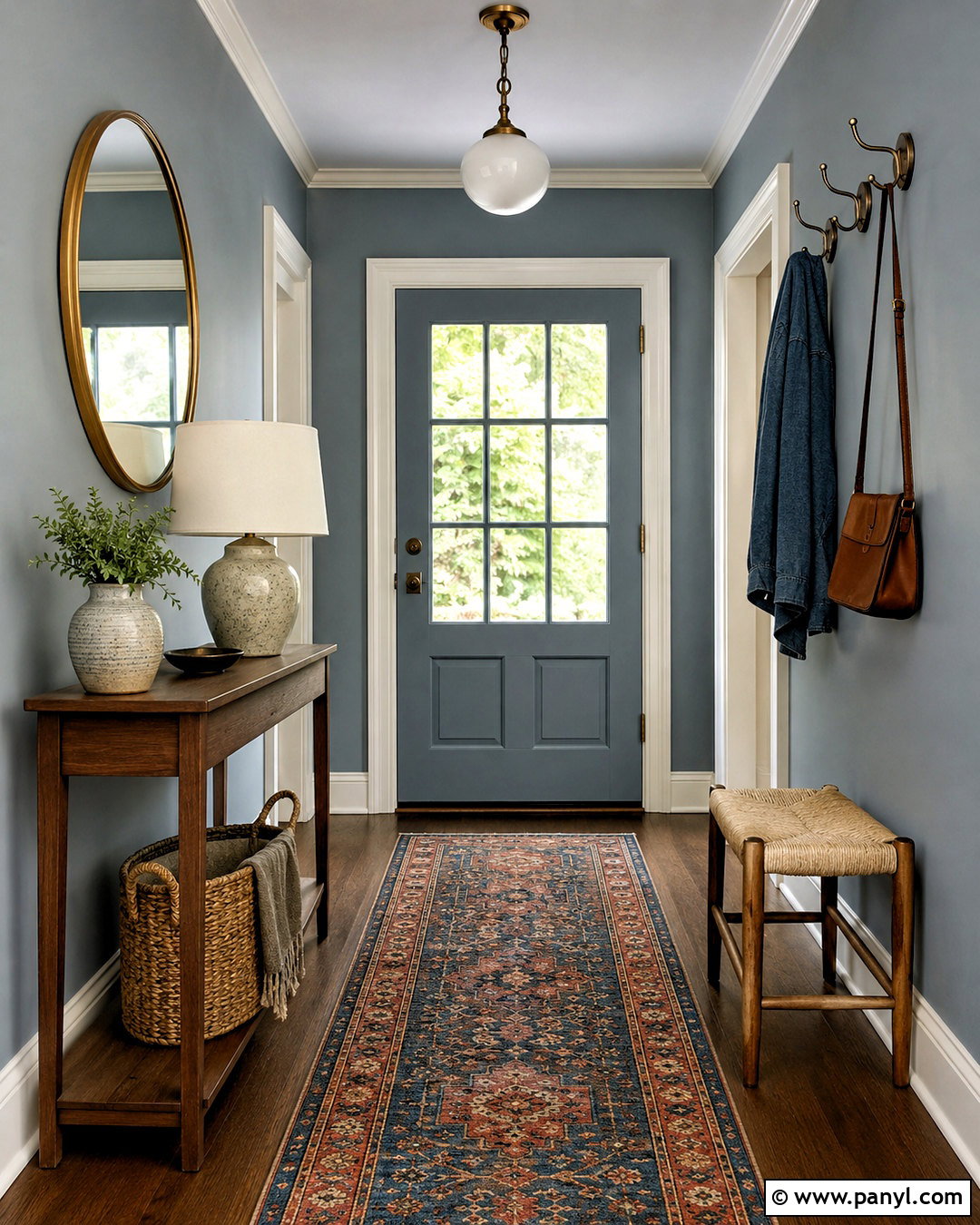 Dusty Blue Entryway - 20 dusty blue paint color ideas
