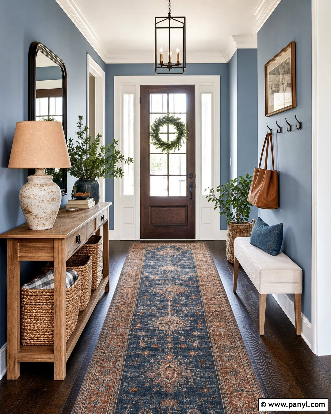 Dusty Blue Entryway - 30 dusty blue wall color ideas