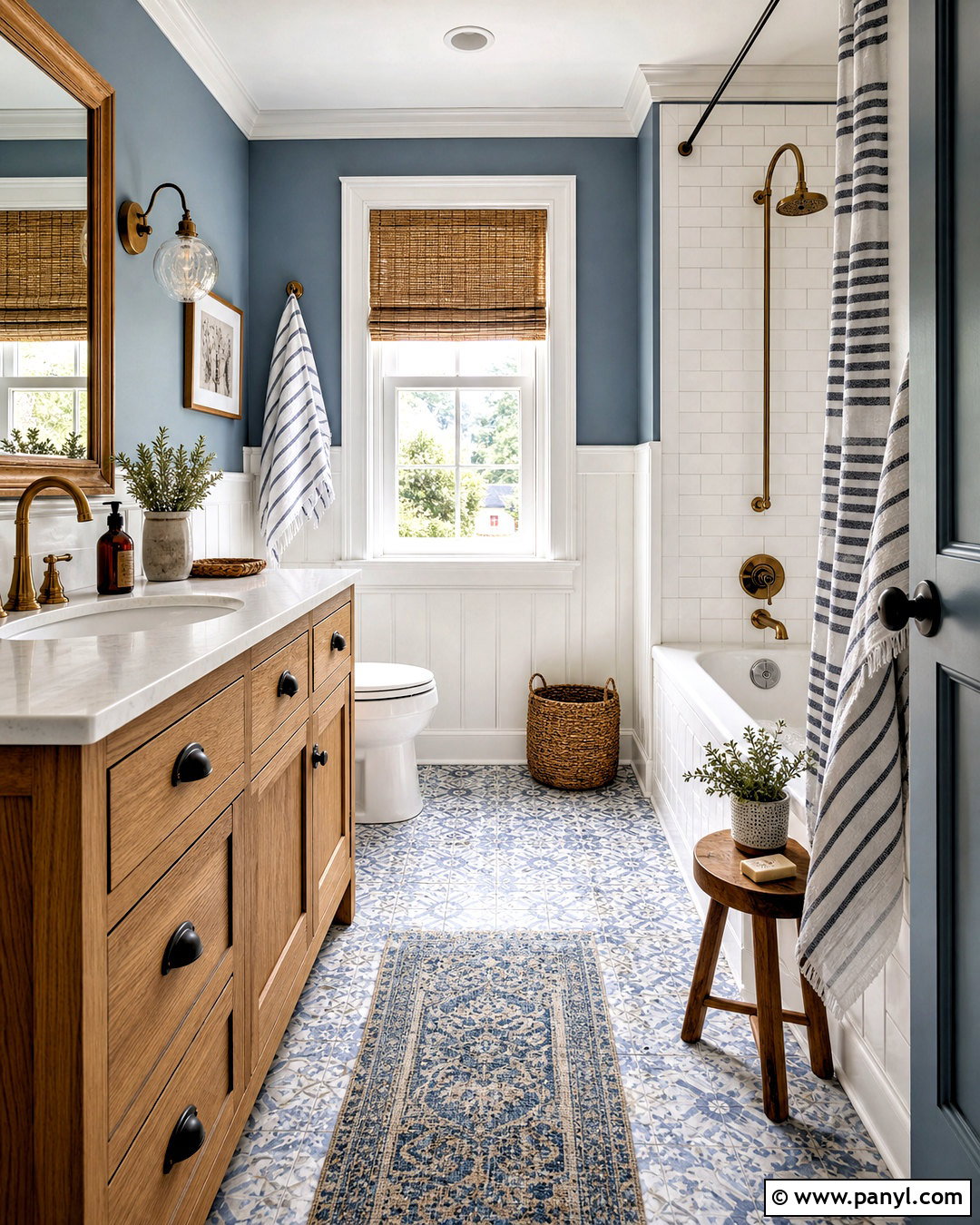 Dusty Blue Farmhouse Bathroom - 20 farmhouse bathroom paint colors