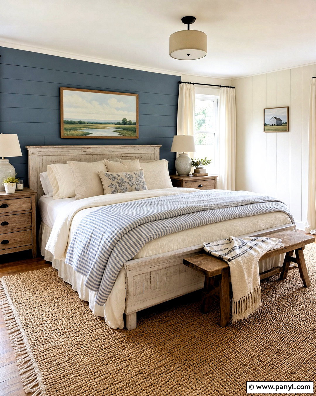 Dusty Blue Farmhouse Bedroom - 20 dusty blue bedroom ideas
