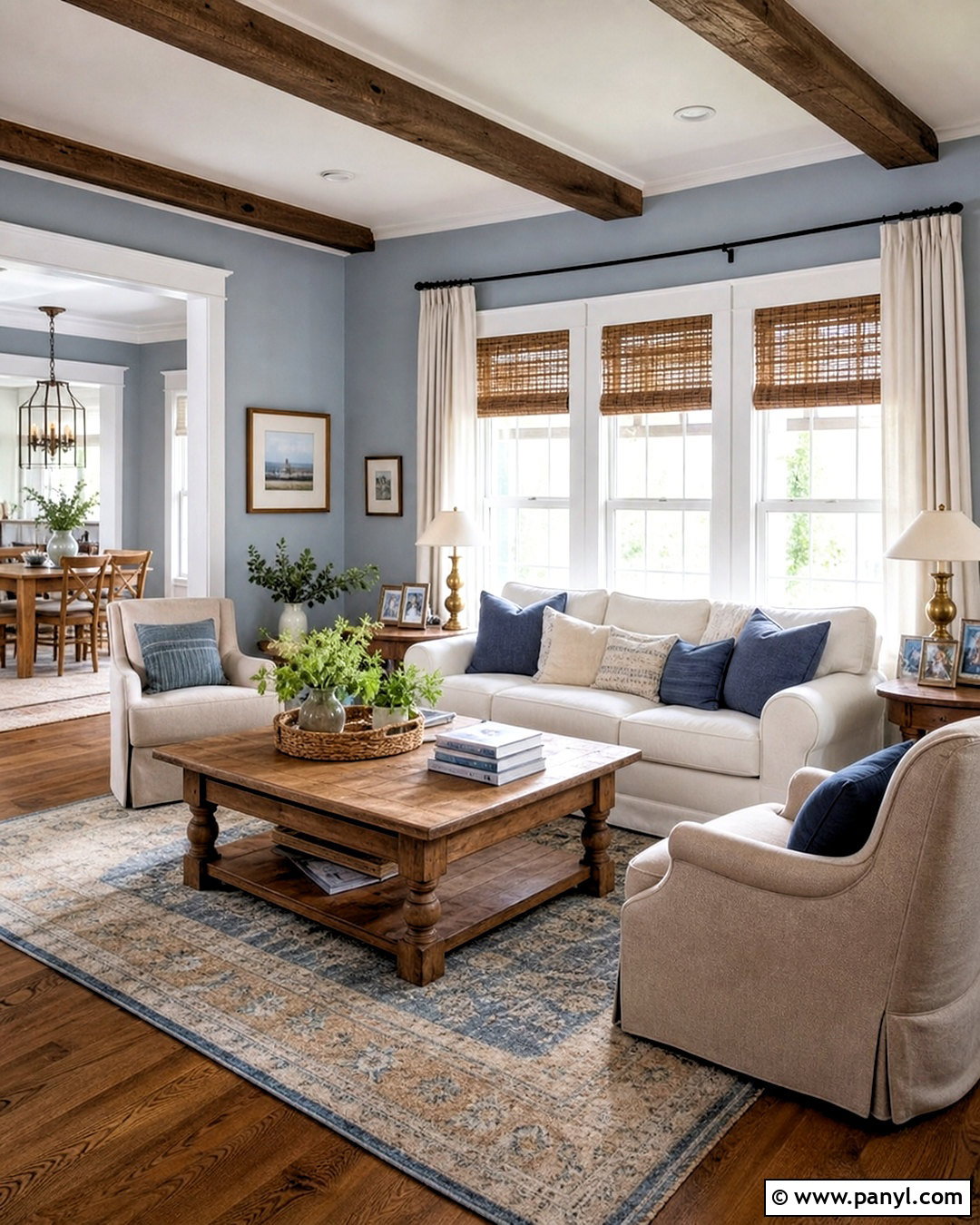 Dusty Blue Farmhouse Living Room Palette - 20 farmhouse color palette living room ideas