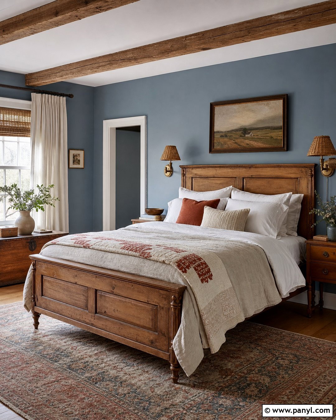 Dusty Blue Farmhouse Walls - 20 Farmhouse Style Wall Colors