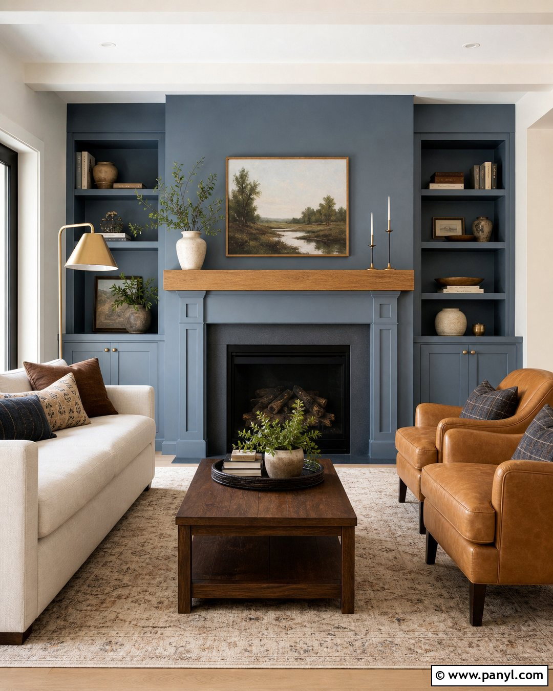 Dusty Blue Fireplace Wall - 30 dusty blue wall color ideas