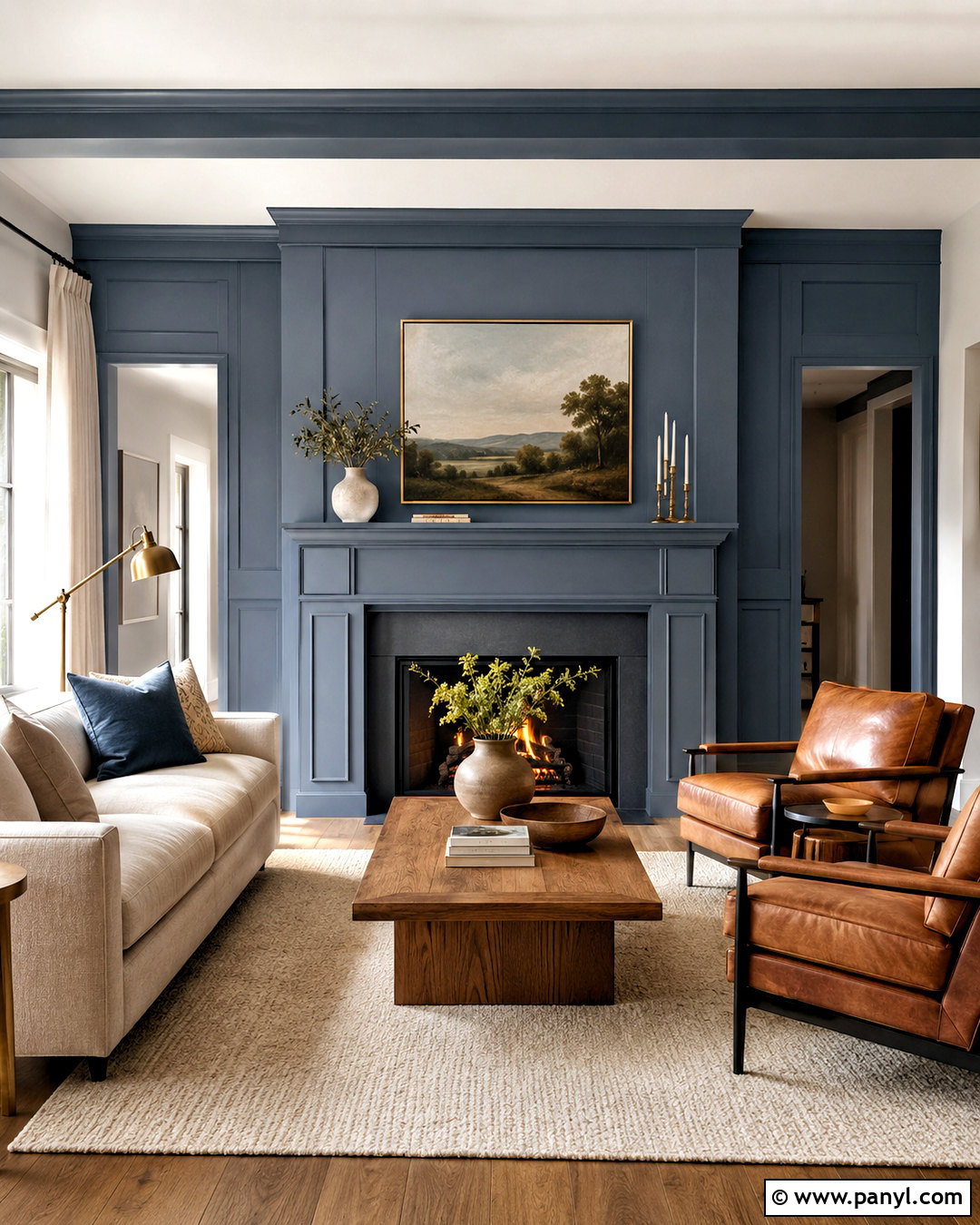 Dusty Blue Fireplace Wall - 20 dusty blue paint color ideas