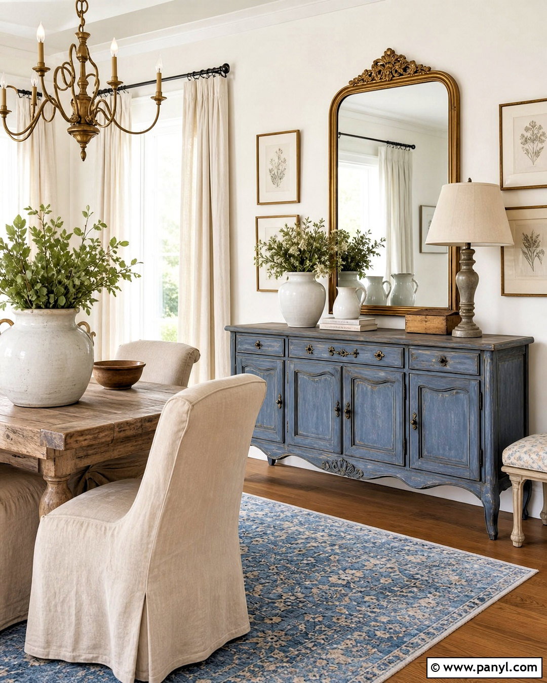 Dusty Blue French Country Sideboard - 20 french country sideboard ideas