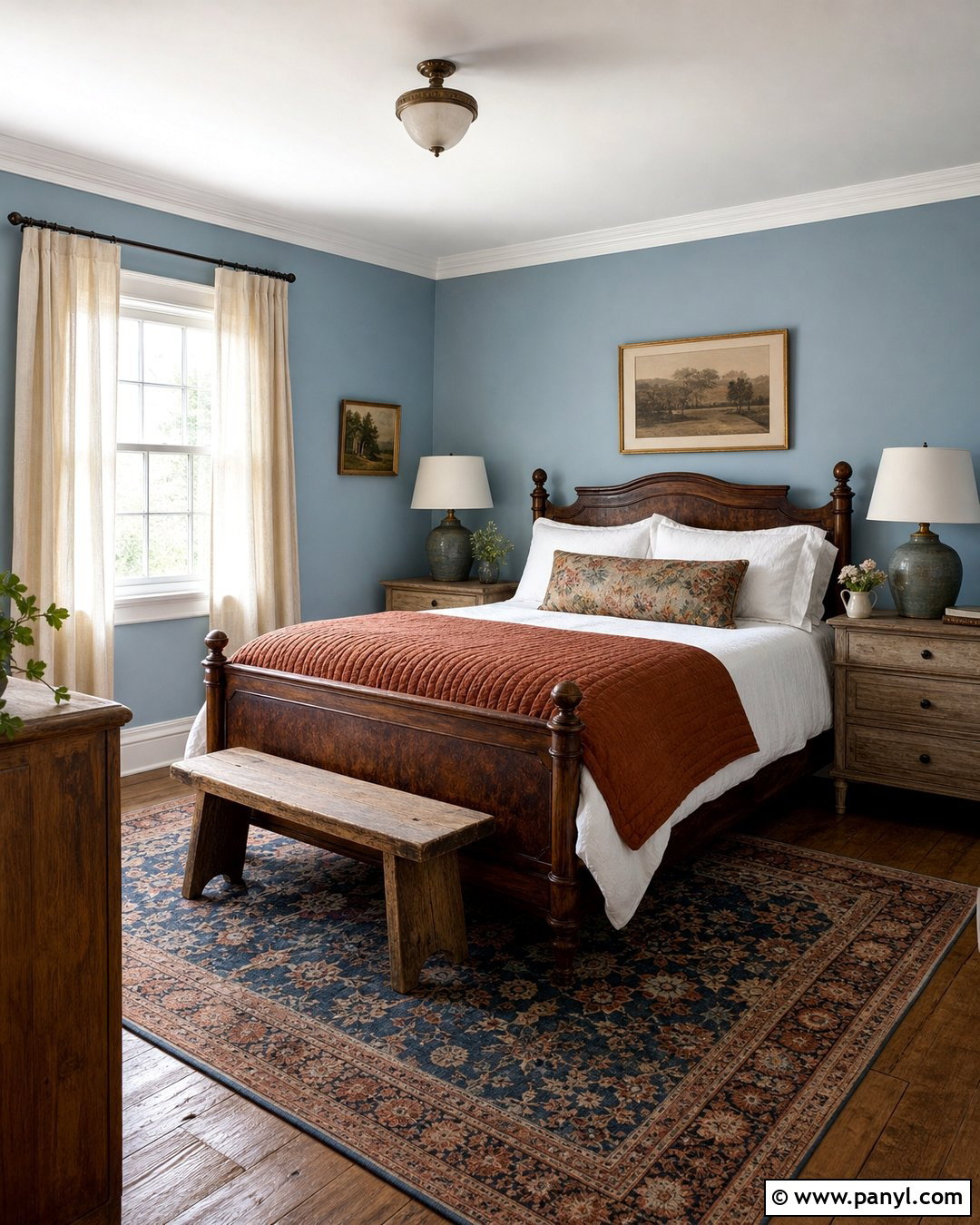 Dusty Blue Guest Bedroom Walls - 25 Room Wall Paint Colors