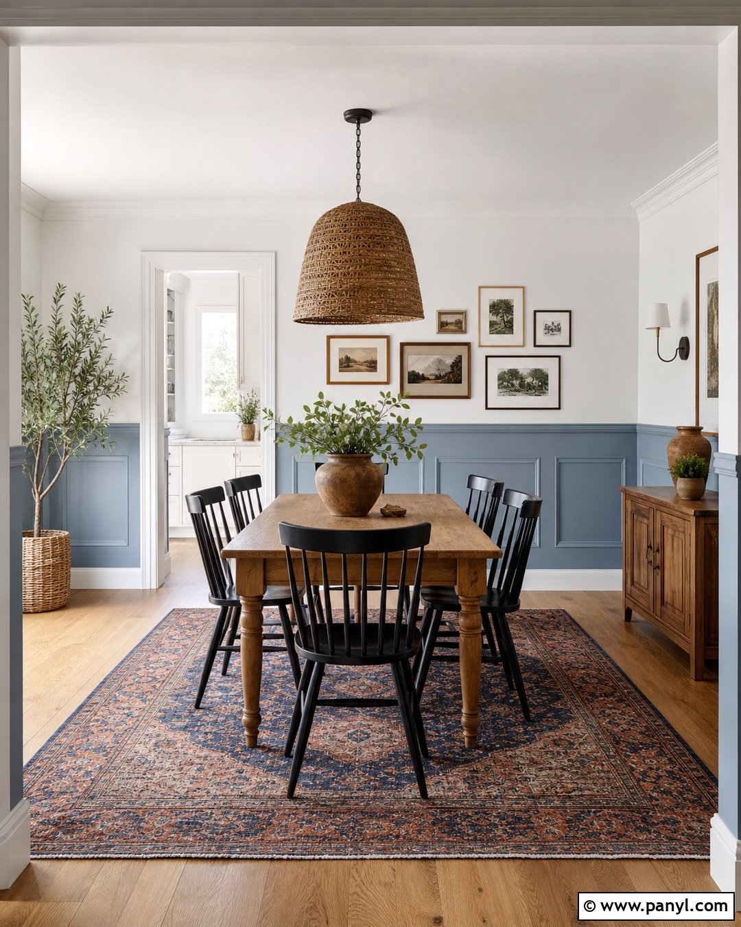 Dusty Blue Half Wall Paneling - 30 dusty blue wall color ideas