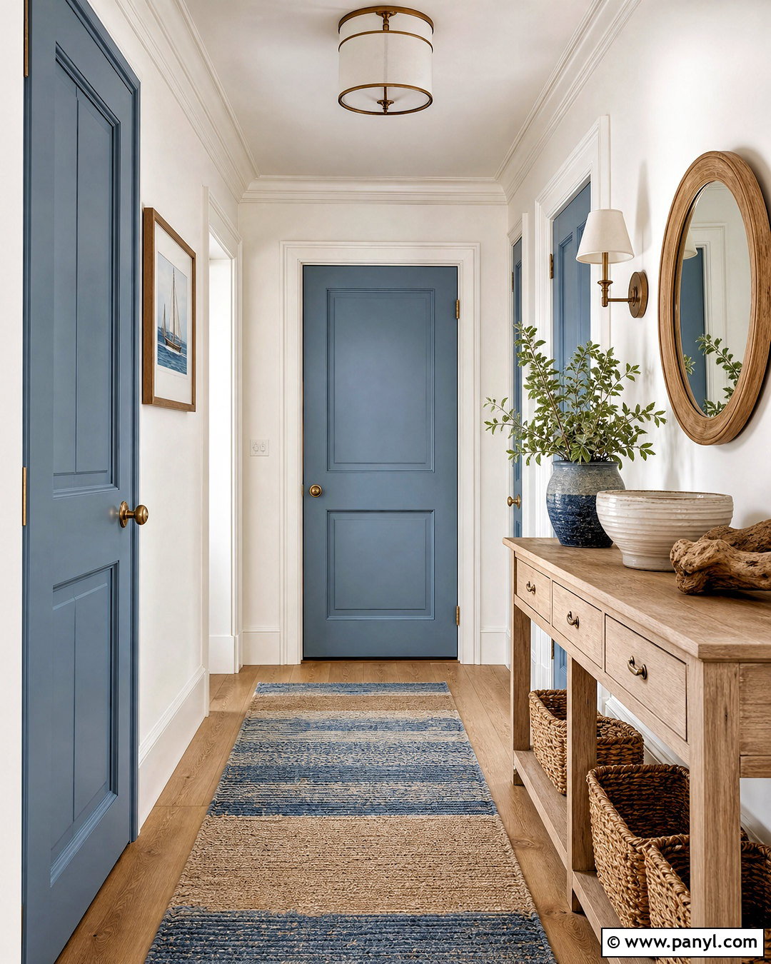 Dusty Blue Indoor Door - 20 indoor door colors