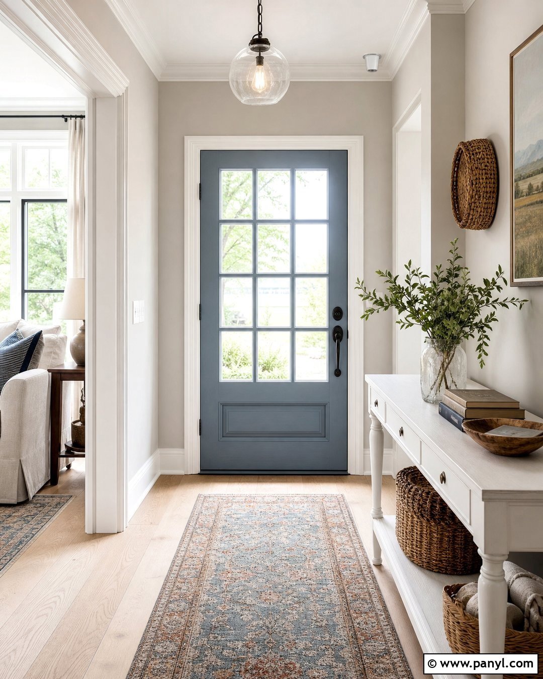 Dusty Blue Inside Front Door - 25 Inside Of Front Door Painted Ideas