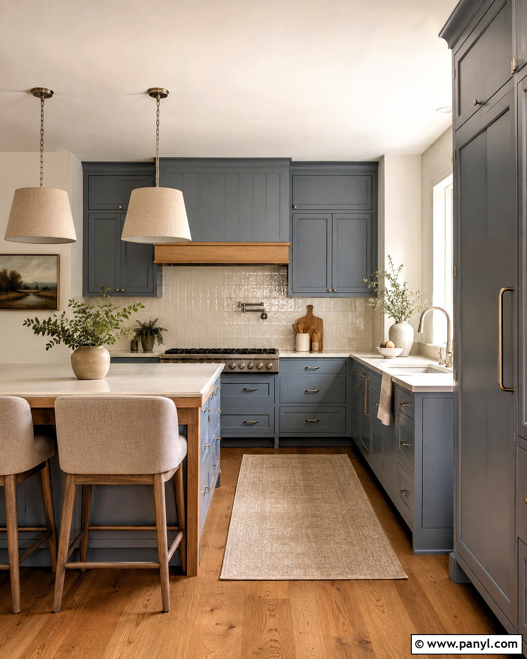Dusty Blue Kitchen - 20 kitchen color themes