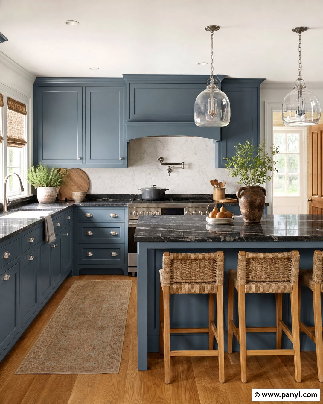 Dusty Blue Kitchen Cabinets With Dark Countertops - 20 Kitchen Cabinet Paint Colors With Dark Countertops