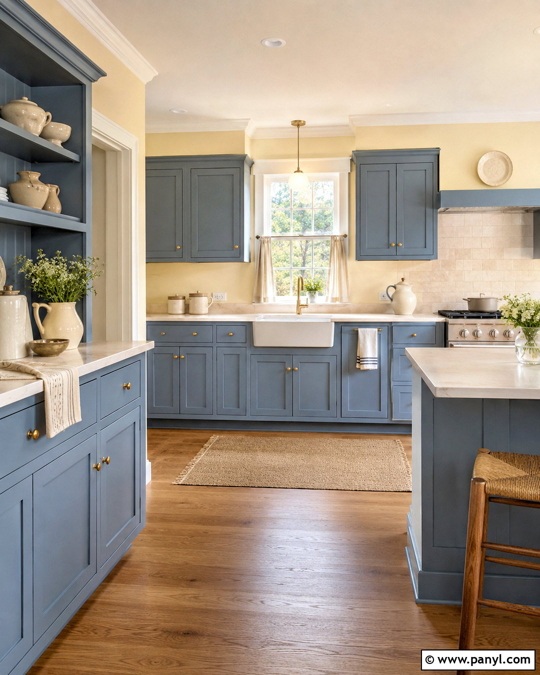Dusty Blue Kitchen Cabinets With Yellow Walls - 20 What Color Kitchen Cabinets Go With Yellow Walls