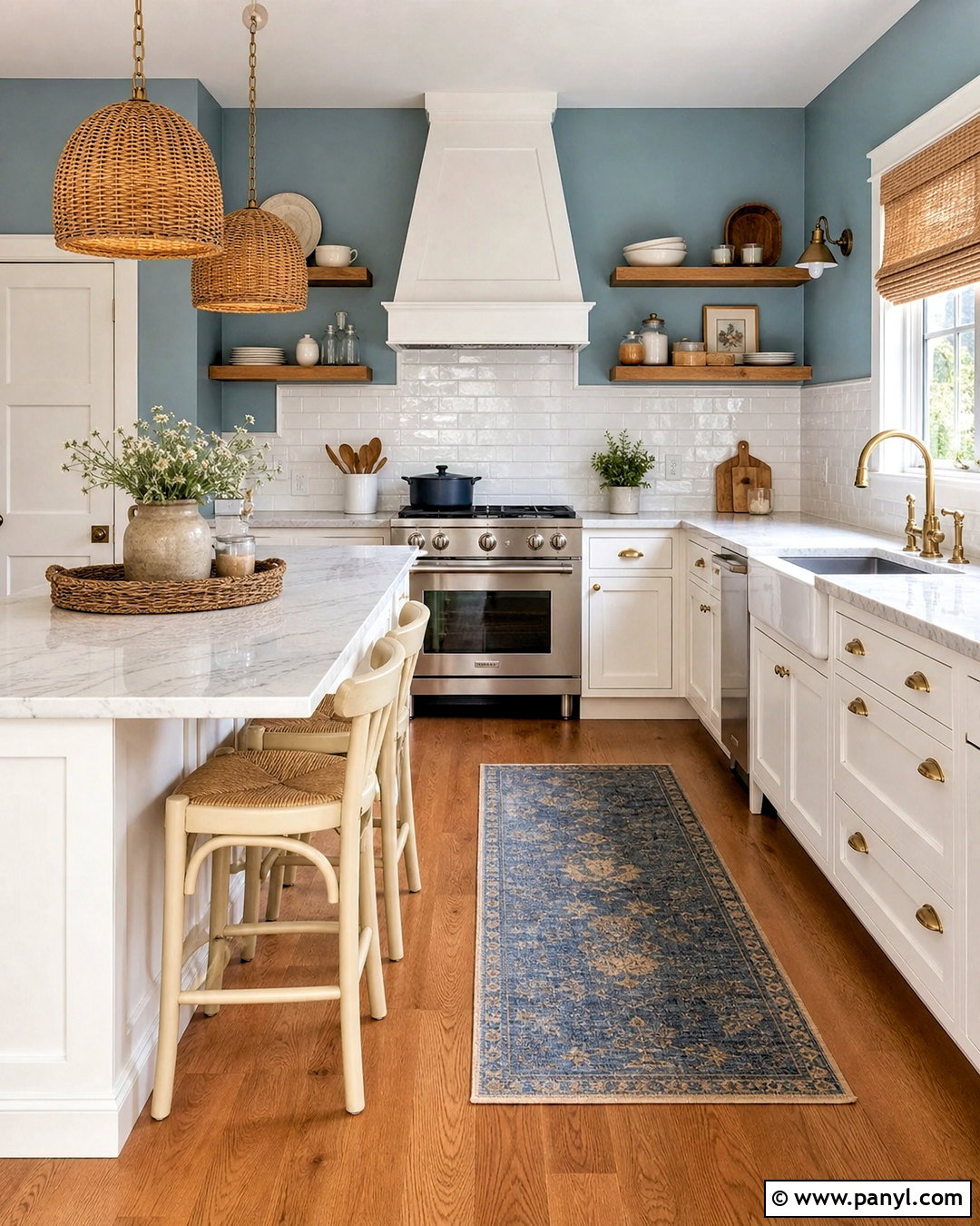 Dusty Blue Kitchen Paint - 20 kitchen paint colors with white cabinets