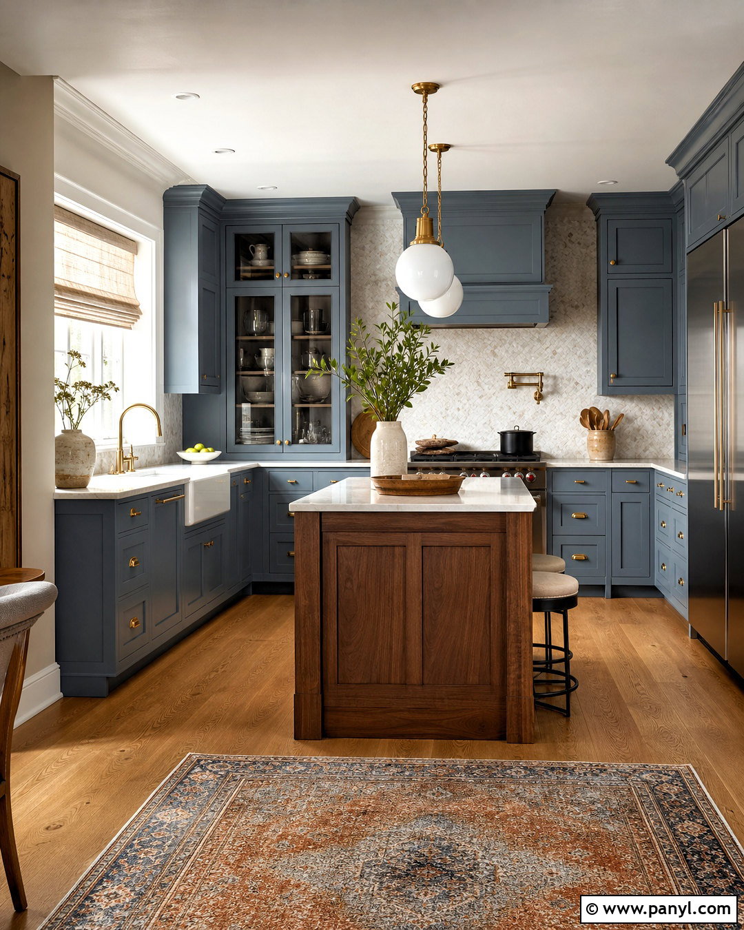 Dusty Blue Kitchen Paint Color - 20 kitchen paint colors