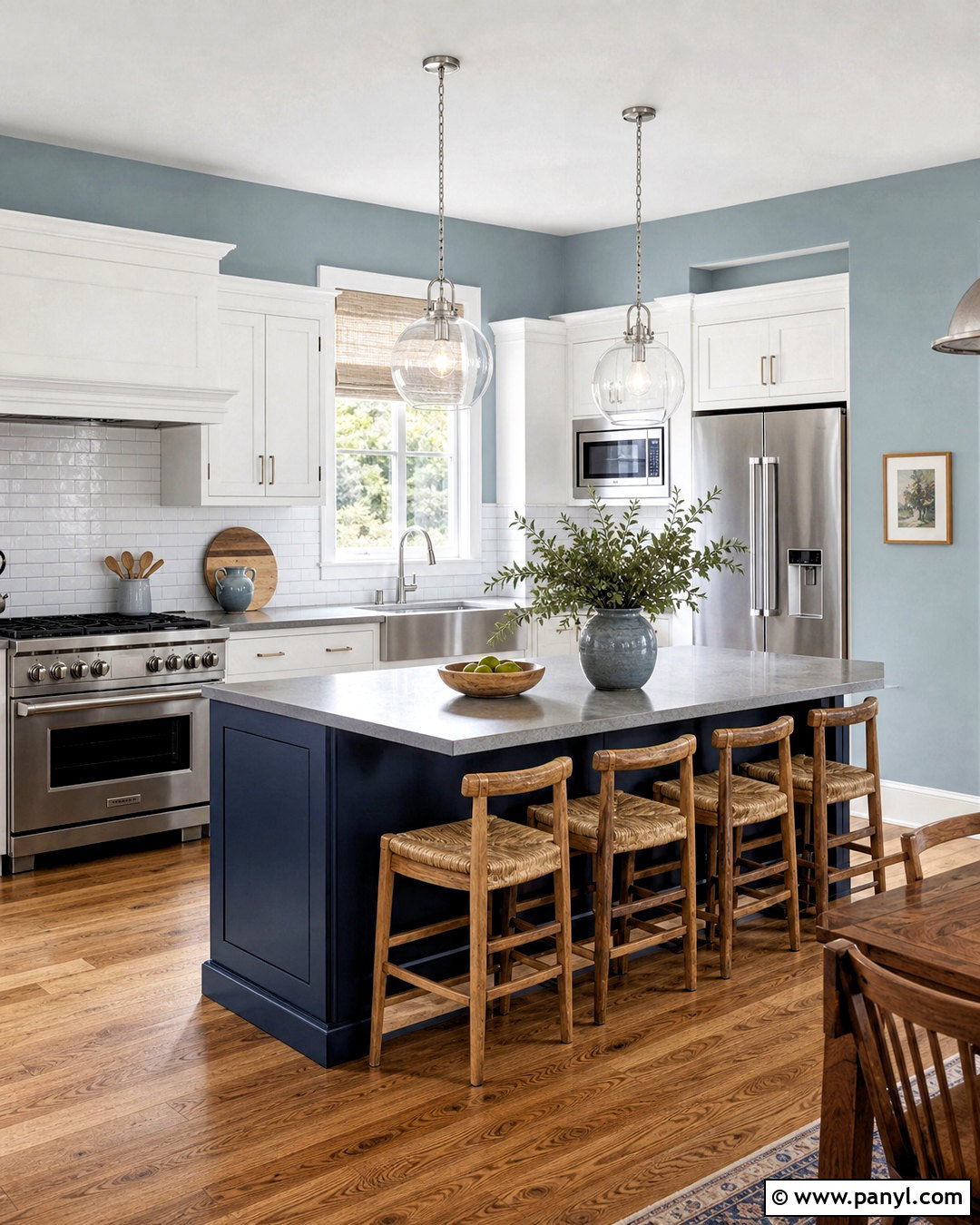 Dusty Blue Kitchen Walls - 20 paint ideas for kitchen walls