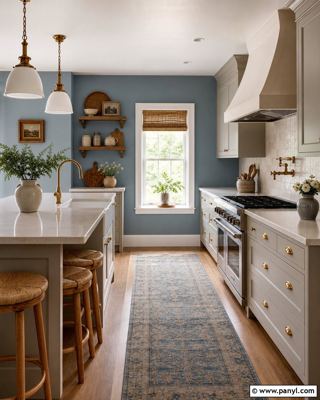 Dusty Blue Kitchen Walls - 35 Kitchen Wall Colors With Grey Cabinets