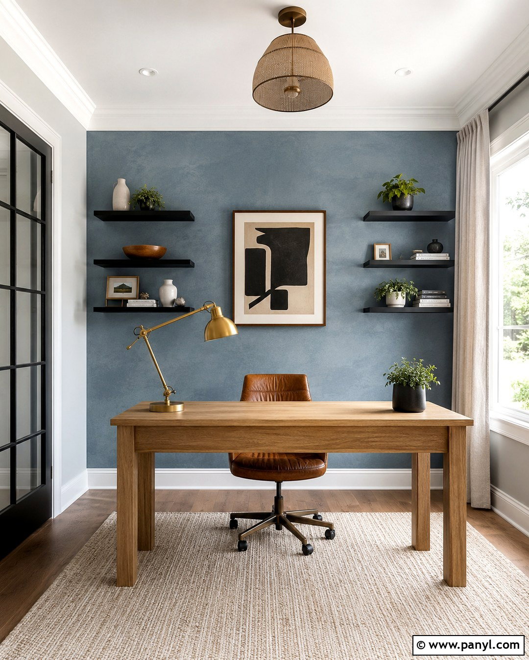 Dusty Blue Limewash Accent Wall - 20 Limewash Paint Accent Wall Ideas