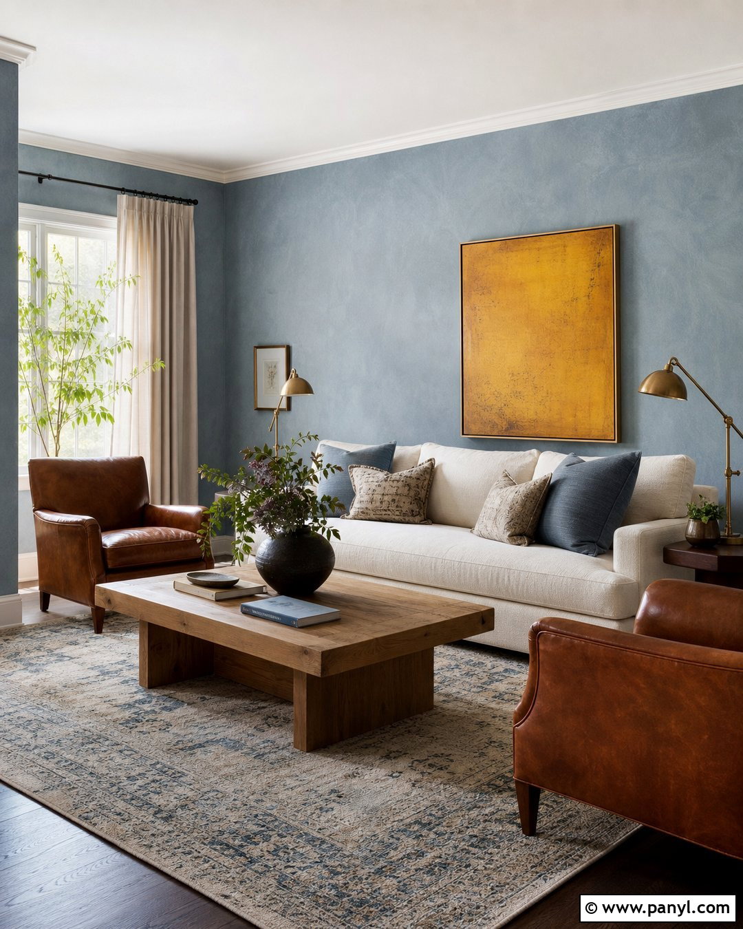 Dusty Blue Limewash Walls - 25 Limewash Walls Colors